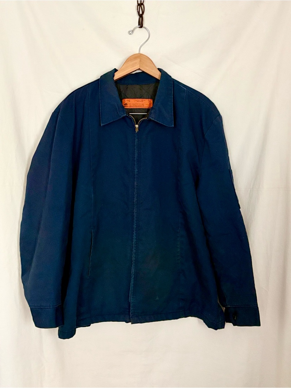 Red Kap Vintage Navy Blue Quilt Lined Jacket Sz XL
